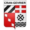 Pegatinas escudo de armas de Cran-Gevrier adhesivo de la etiqueta engomada