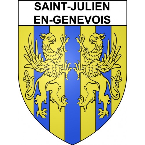 Saint-Julien-en-Genevois 74 ville Stickers blason autocollant adhésif