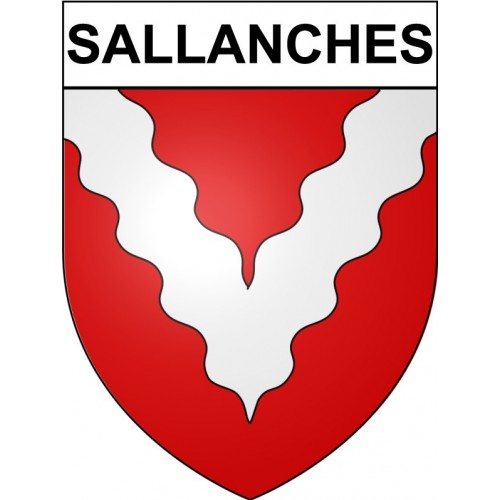 Sallanches 74 ville Stickers blason autocollant adhésif