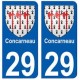 29 Concarneau wappen aufkleber typenschild aufkleber stadt