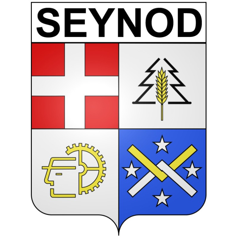Pegatinas escudo de armas de Annecy adhesivo de la etiqueta engomada