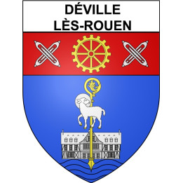 Déville-lès-Rouen 76 ville Stickers blason autocollant adhésif