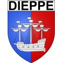 Pegatinas escudo de armas de Dieppe adhesivo de la etiqueta engomada