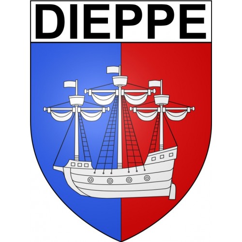 Dieppe 76 ville Stickers blason autocollant adhésif