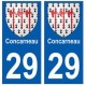 29 Concarneau blason autocollant plaque stickers ville