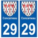 29 Concarneau stemma adesivo piastra adesivi città