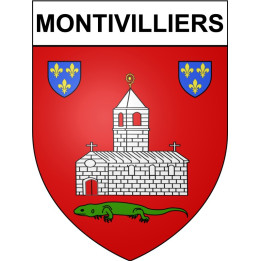 Montivilliers 76 ville Stickers blason autocollant adhésif