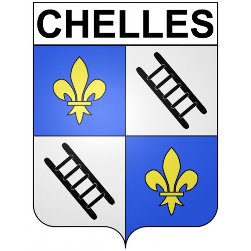 Chelles 77 ville Stickers blason autocollant adhésif