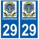 29 Douarnenez blason autocollant plaque stickers ville