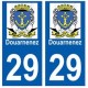 29 Douarnenez blason autocollant plaque stickers ville