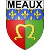 Meaux 77 ville Stickers blason autocollant adhésif