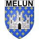 Melun 77 ville Stickers blason autocollant adhésif