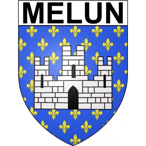 Melun 77 ville Stickers blason autocollant adhésif