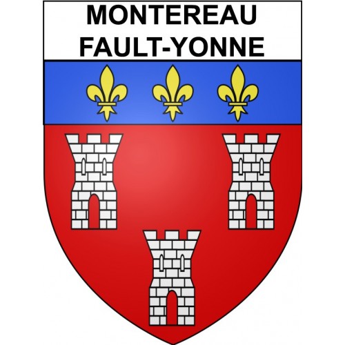 Montereau-Fault-Yonne 77 ville Stickers blason autocollant adhésif