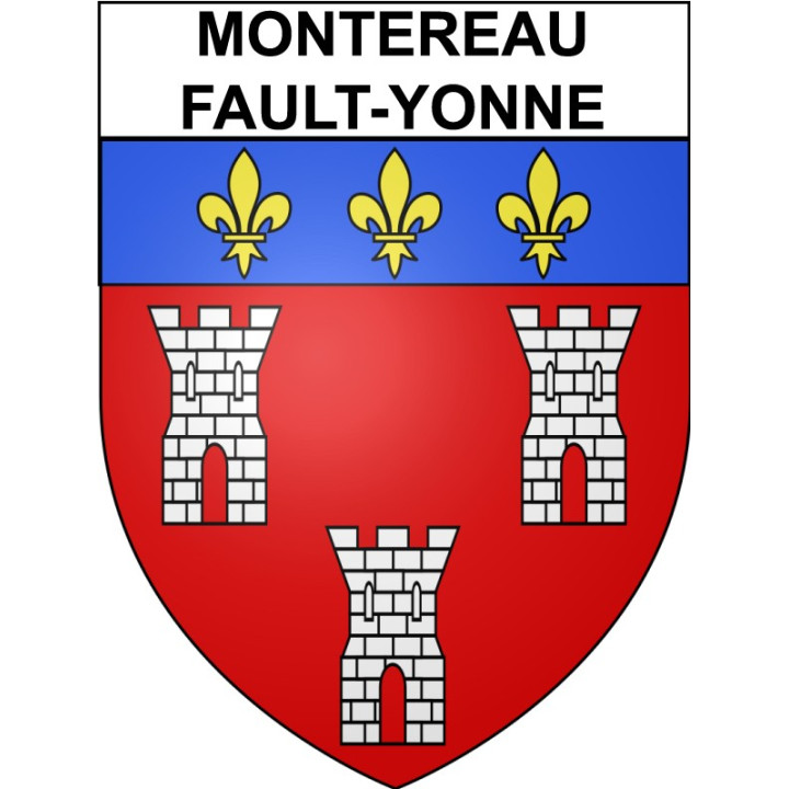 Montereau-Fault-Yonne 77 ville Stickers blason autocollant adhésif