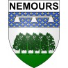 Nemours 77 ville Stickers blason autocollant adhésif