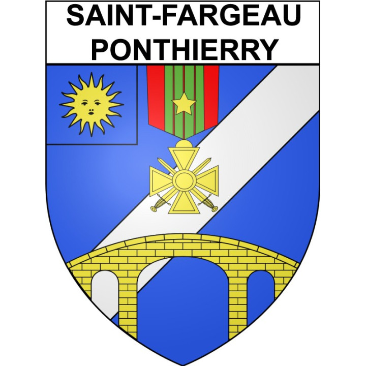 Saint-Fargeau-Ponthierry 77 ville Stickers blason autocollant adhésif