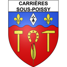 Carrières-sous-Poissy 78 ville Stickers blason autocollant adhésif
