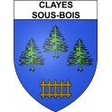 Clayes-sous-Bois 78 ville Stickers blason autocollant adhésif