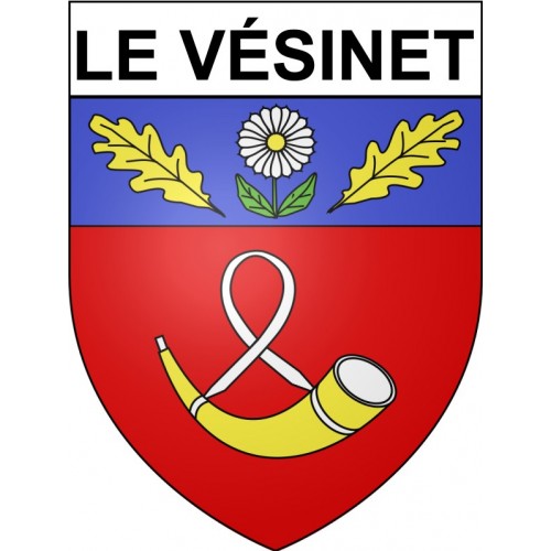 Le Vésinet 78 ville Stickers blason autocollant adhésif