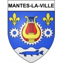 Mantes-la-Ville 78 ville Stickers blason autocollant adhésif