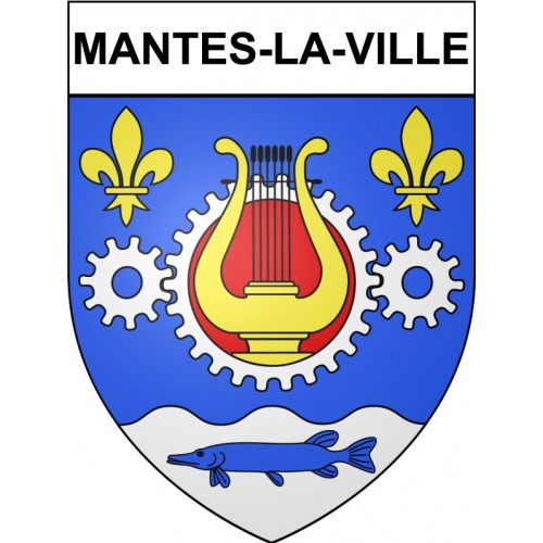 Mantes-la-Ville 78 ville Stickers blason autocollant adhésif