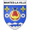 Mantes-la-Ville 78 ville Stickers blason autocollant adhésif