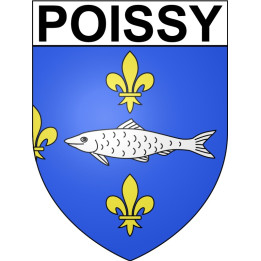 Poissy 78 ville Stickers blason autocollant adhésif