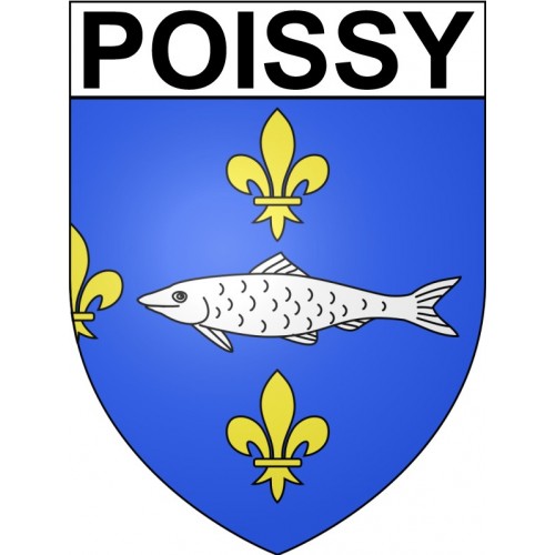 Poissy 78 ville Stickers blason autocollant adhésif