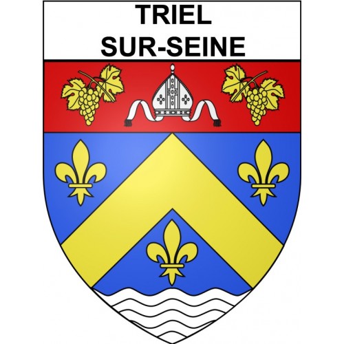 Triel-sur-Seine 78 ville Stickers blason autocollant adhésif