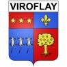 Pegatinas escudo de armas de Viroflay adhesivo de la etiqueta engomada