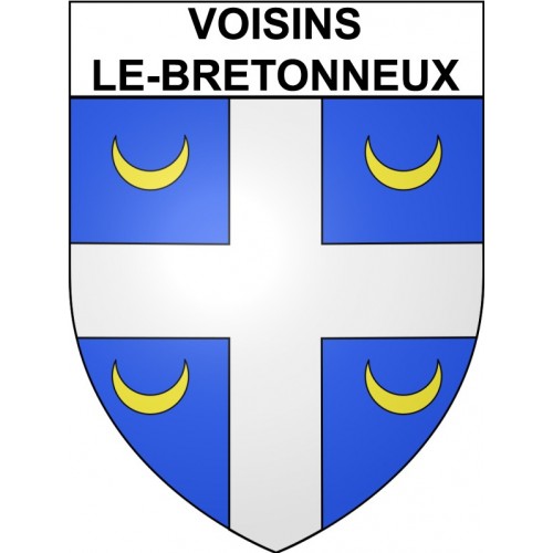 Voisins-le-Bretonneux 78 ville Stickers blason autocollant adhésif