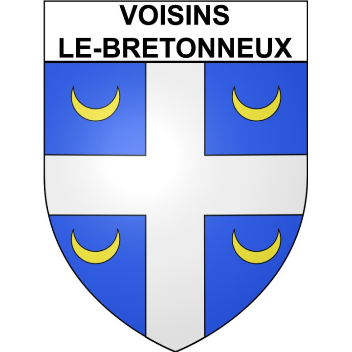Voisins-le-Bretonneux 78 ville Stickers blason autocollant adhésif