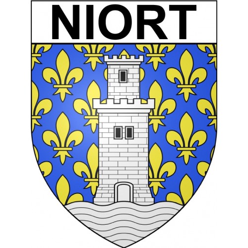 Niort 79 ville Stickers blason autocollant adhésif