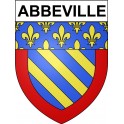 Pegatinas escudo de armas de Abbeville adhesivo de la etiqueta engomada