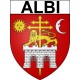 Albi 81 ville Stickers blason autocollant adhésif