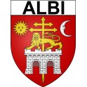 Pegatinas escudo de armas de Albi adhesivo de la etiqueta engomada