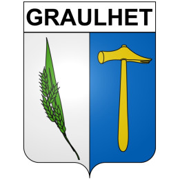 Graulhet 81 ville Stickers blason autocollant adhésif