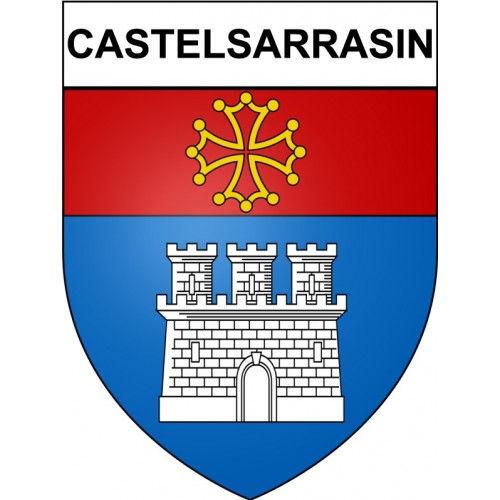 Castelsarrasin 82 ville Stickers blason autocollant adhésif