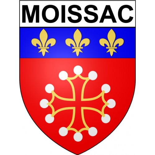 Moissac 82 ville Stickers blason autocollant adhésif