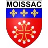 Moissac 82 ville Stickers blason autocollant adhésif