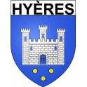Pegatinas escudo de armas de Hyères adhesivo de la etiqueta engomada
