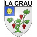 Pegatinas escudo de armas de La Crau adhesivo de la etiqueta engomada