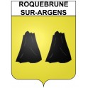 Pegatinas escudo de armas de Roquebrune-sur-Argens adhesivo de la etiqueta engomada