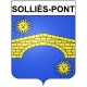 Solliès-Pont 83 ville Stickers blason autocollant adhésif