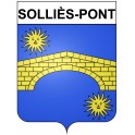 Solliès-Pont 83 ville Stickers blason autocollant adhésif