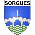 Sorgues 84 ville Stickers blason autocollant adhésif