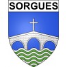 Sorgues 84 ville Stickers blason autocollant adhésif