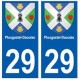 29  Plougastel-Daoulas blason autocollant plaque stickers ville