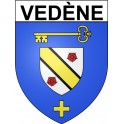 Vedène 84 ville Stickers blason autocollant adhésif